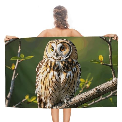 TKJMCSW Strandtuch mit Eulen-Ästen, 130 x 78 cm, Pool-Handtücher, übergroß, schnell trocknend, Mikrofaser, sandfrei, saugfähig, leicht, personalisierbar, türkisches Strandtuch für Erwachsene, Reisen TKJMCSW Strandtuch mit Eulen-Ästen, 130 x 78 cm, Pool-Handtücher, übergroß, schnell trocknend, Mikrofaser, sandfrei, saugfähig, leicht, personalisierbar, türkisches Strandtuch für Erwachsene, Reisen von TKJMCSW