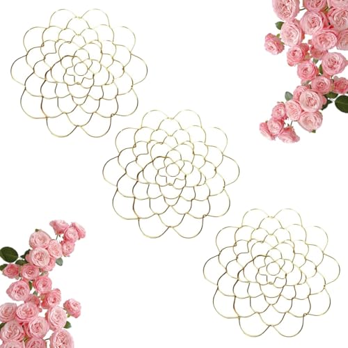 Auxiliaryn Stainless Steel Floral Grid Organizer, Flower Grid for Vase, Flower Arrangement Holder, Flower Frogs for Arrangements Vase, Reusable Floral Grid for Vase Stems Bouquets (Gold - 4in) von TKNIBEEN