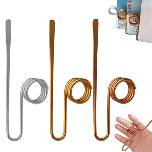 Copper Book Holder Ring, Book Holder Ring Bookmark, Bookmark Metal Thumb, for Book Lovers Reading Women, Men, Light Weight Book Openers Tool (3pcs) von TKNIBEEN