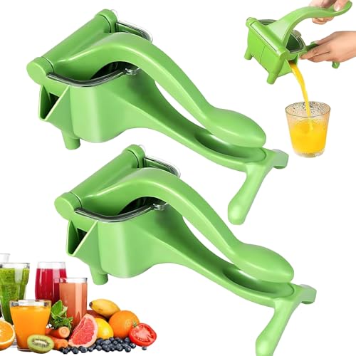 Cubiccredit Manual Juice Squeezer, 2025 New Heavy Duty Juice Squeezer Handheld, Versatile Fruit Squeezer, Comfortable Ergonomic Grip for Efficient, Easy to Carrys (2pcs) von TKNIBEEN