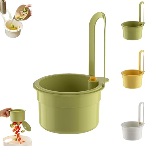 Dondepiso Sink Strainer, Kitchen Sink Food Waste Catcher, Faucet Hanging Strainer, Press Automatic Dumping Kitchen Draining Basket, for Food Waste, for Kitchens (Green) von TKNIBEEN