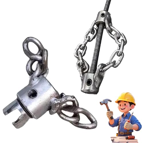 Flex-Shaft Sewer Descaling Chain, Push-Type Rotary Cable Sewer Dredge, Multi-purpose Pvc Pipe Maintenance Tool, Flex Shaft Sewer Cleaning Tool, Efficient Descalings (2pcs) von TKNIBEEN