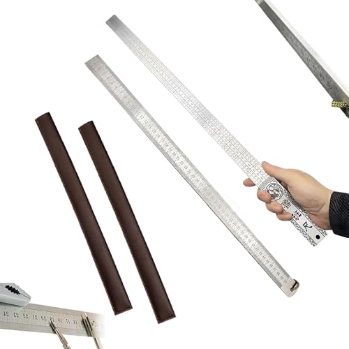 Heavy Duty Ruler Self Defense, Metric Ruler Metal, Self Defense Rulers, Stainless Steel Double Sided, Metal Kit - Straight Edge for Architects with Inch/Metric Tables (a+b) von TKNIBEEN