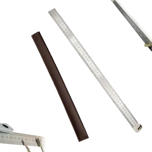 Heavy Duty Ruler Self Defense, Metric Ruler Metal, Self Defense Rulers, Stainless Steel Double Sided, Metal Kit - Straight Edge for Architects with Inch/Metric Tables (b) von TKNIBEEN