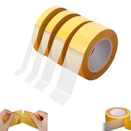 High Adhesive Strength Mesh Double-Sided Duct Tape, Super Sticky Resistente Clear Tape, Double Sided Tape Heavy Duty, Doubles Sideds Duct Tape, for Home Office School (0.78 * 32.8ft) von TKNIBEEN