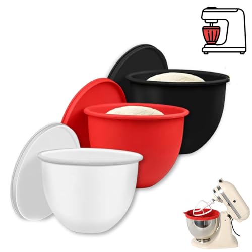 Mixaid Silicone Liners for Kitchenaid Tilt-Head 5 Qt Mixers, Silicone Liners for Kitchenaid Mixer, Mixer Attachments & Accessories-Replacement Mixer Bowls No Longer Needed, for Bakings (3pcs) von TKNIBEEN