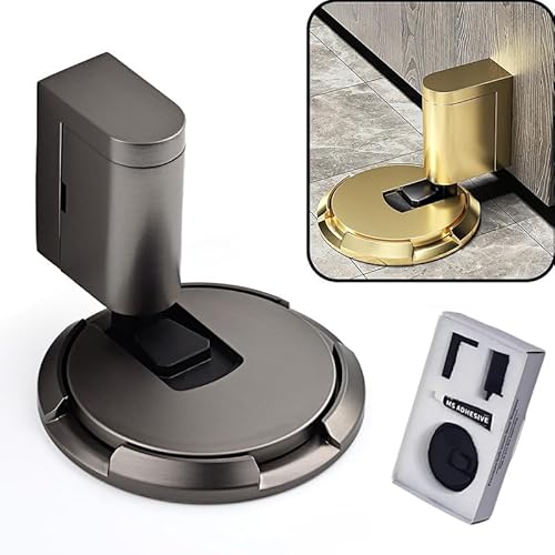 Pleasantk Door Wedge Stopper, Punch Free Invisible Door Stopper, Mechanical Door Stopper with Adjustable Height, Silent & Windproof Mechanical Floor Doorstopper for Home Offices (A) von TKNIBEEN