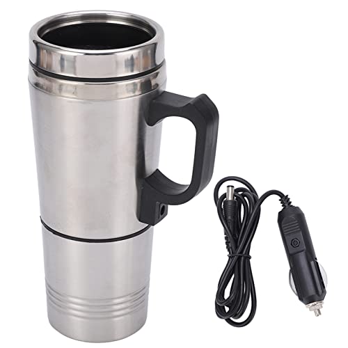 TKSE Auto Wasserkocher, 12V Auto Reise Wasserkocher Edelstahl Auto Heizung Wasserkocher Kaffee Tee Thermoskanne Wasser Heizung Tasse (150ML bis 350ML) von TKSE