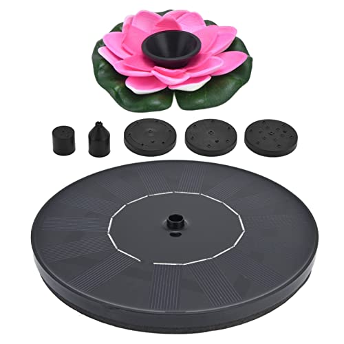 TKSE Solar Springbrunnenpumpe, Lotusblatt, einzigartiges Design, Solar-Springbrunnen-Wasserpumpe mit 6 Düsen, schwimmender Mini-Solarbrunnen für Vogelbäder, Gartenteich, Pool im Freien(#2) von TKSE