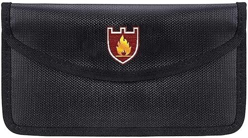 TKTTBD Feuerfeste Geldtasche - Geldkassette/Dokumententasche - Feuer- Und Wasserdicht Sichere Geldscheintasche - Silikonbeschichtete Feuerfeste Tasche Für Ordner, Schmuck Und Reisepass (A) von TKTTBD
