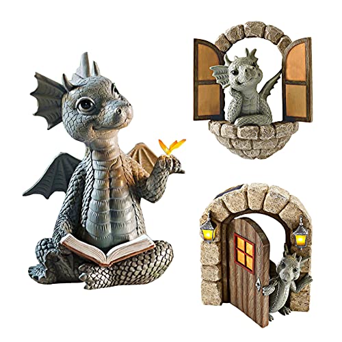 TKTTBD Hof Drachenskulptur - Drachen Figuren Wanddekoration - Schöne Kunstharz Gartendrache - Kunstfiguren Gartenfigur Dekoration - Garten Drachen Figuren Statue Für Bäume Garten Terrasse Und Hof TKTTBD Hof Drachenskulptur - Drachen Figuren Wanddekoration - Schöne Kunstharz Gartendrache - Kunstfiguren Gartenfigur Dekoration - Garten Drachen Figuren Statue Für Bäume Garten Terrasse Und Hof von TKTTBD