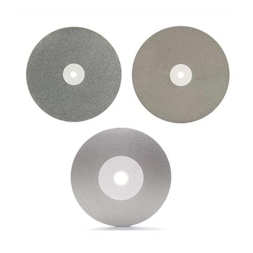 TKUONE 8Inch 200mm Diamond Coated Lapping Disc Grit 60-2000 12.7mm Hole Flat Lap Wheels Abrasive Grinding Disc for Gemstone Jewelry-Rock TKUONE 8Inch 200mm Diamond Coated Lapping Disc Grit 60-2000 12.7mm Hole Flat Lap Wheels Abrasive Grinding Disc for Gemstone Jewelry-Rock von TKUONE