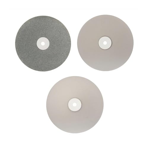 TKUONE 8Inch 200mm Diamond Coated Lapping Disc Grit 60-2000 12.7mm Hole Flat Lap Wheels Abrasive Grinding Disc for Gemstone Jewelry-Rock TKUONE 8Inch 200mm Diamond Coated Lapping Disc Grit 60-2000 12.7mm Hole Flat Lap Wheels Abrasive Grinding Disc for Gemstone Jewelry-Rock von TKUONE