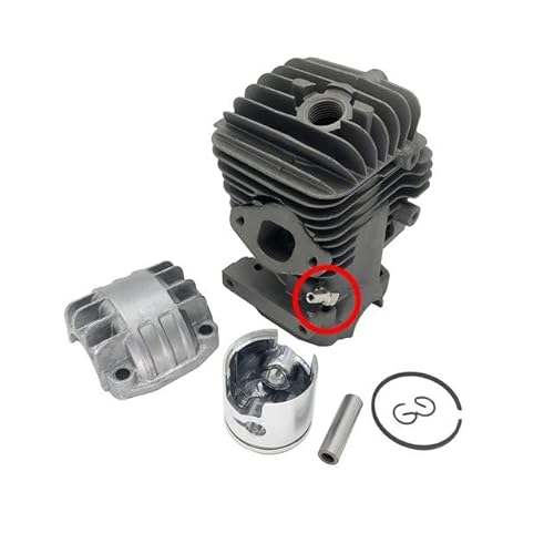 TKYTFRGF Zubehör 34 mm Zylinder-Kolbenbolzenring-Set G2500 passend für Zenoah G2500 2500 25cc Topsäge A305 SPR255 CJ300 / mit Unterdruckdüse (mit Düse) von TKYTFRGF