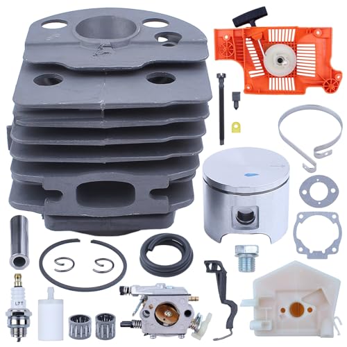 Zubehör 46-mm-Zylinderkolben for for Husqvarna 55 51 mit Rückstoßstarter-Vergaser-Tuning-Kit Ersatz-Gartenwerkzeugteile Zubehör 46-mm-Zylinderkolben for for Husqvarna 55 51 mit Rückstoßstarter-Vergaser-Tuning-Kit Ersatz-Gartenwerkzeugteile von TKYTFRGF