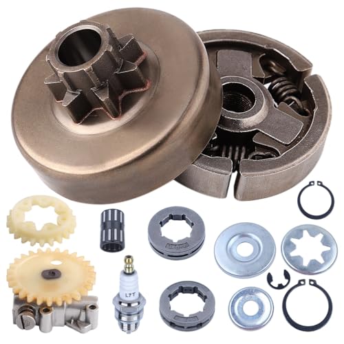 Zubehör Kupplungstrommelbaugruppe 3/8'' 7T 8T Kettenrad Felge Ölpumpe Unterlegscheibe Reparatursatz for for STIHL 038 038AV MS380 MS381 Kettensäge mit Nadellager von TKYTFRGF