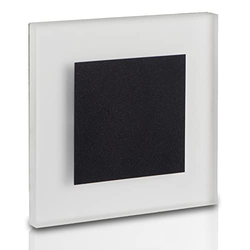 trendlights24 Escala S1 Wandeinbauleuchte Schwarz 230V LED ca. 1,3 Watt IP20 Neutralweiß 4000k Wandleuchte Treppenbeleuchtung Treppenleuchte von trendlights24