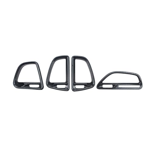 TLCBAZCF Rot oder Carbonfaser-Farbe Armaturenbrett A/C Vent Mittelkonsole Klimaanlage Outlet Panel Abdeckung Trim Kompatibel mit Dodge Challenger 2015 Up(Carbon Fiber 4pcs) von TLCBAZCF