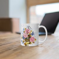 Rise Up Schmetterling Keramik Kaffeetasse 11Oz, Diese Schöne Möglichkeit, Den Morgen Kaffeebecher Zu Beginnen, Wird Ein Tolles Geschenk Für Einen von TLCGiftshopDesigns