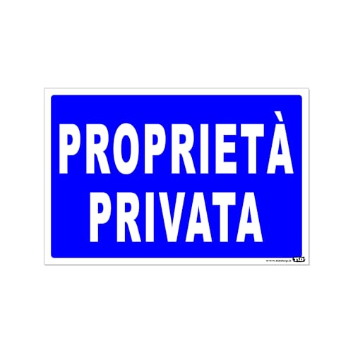 TLDSHOP® - Hinweisschild - Privateigentum - mit einfarbigem Hintergrund - 30 x 20 cm - 1 Stück - Material: (PVC 5 mm (Forex)) von TLDSHOP