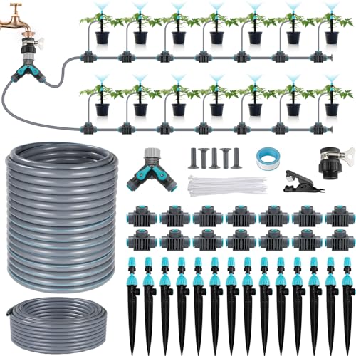 Bewässerungssystem, Automatisches Bewässerungsset, 20 M +10 M Bewässerungsrohre Gartenbewässerung Tröpfchenbewässerung Outdoor, Micro Drip Bewässerung für Topfpflanzen, Hochbeet Terrasse, Gewächshaus Bewässerungssystem, Automatisches Bewässerungsset, 20 M +10 M Bewässerungsrohre Gartenbewässerung Tröpfchenbewässerung Outdoor, Micro Drip Bewässerung für Topfpflanzen, Hochbeet Terrasse, Gewächshaus von TLGREEN