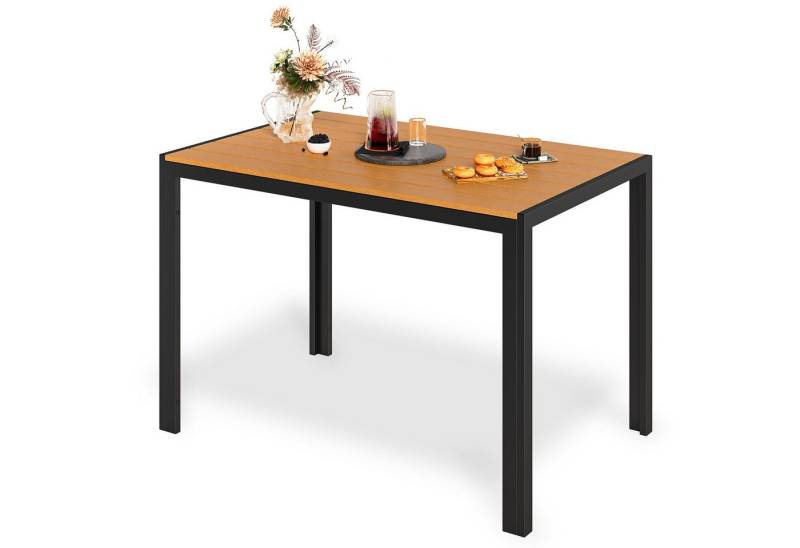 TLGREEN Gartentisch 110x70cm WPC Balkontisch,Rechteckiger Terrassentisch, Esstisch Outdoor (Hitze- und Wetterbeständig, rutschfest, Brettbreite 9cm) von TLGREEN