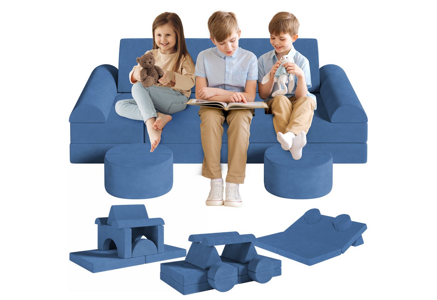TLGREEN Kindersofa mit 15PCS Modul, Modulare Kinderspielcouch, Spielsofa für Kinder & Kindersessel, Multifunktional und leicht zu reinigen TLGREEN Kindersofa mit 15PCS Modul, Modulare Kinderspielcouch, Spielsofa für Kinder & Kindersessel, Multifunktional und leicht zu reinigen von TLGREEN