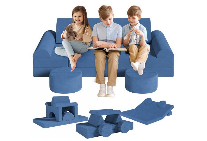 TLGREEN Kindersofa mit 15PCS Modul, Modulare Kinderspielcouch, Spielsofa für Kinder & Kindersessel, Multifunktional und leicht zu reinigen von TLGREEN