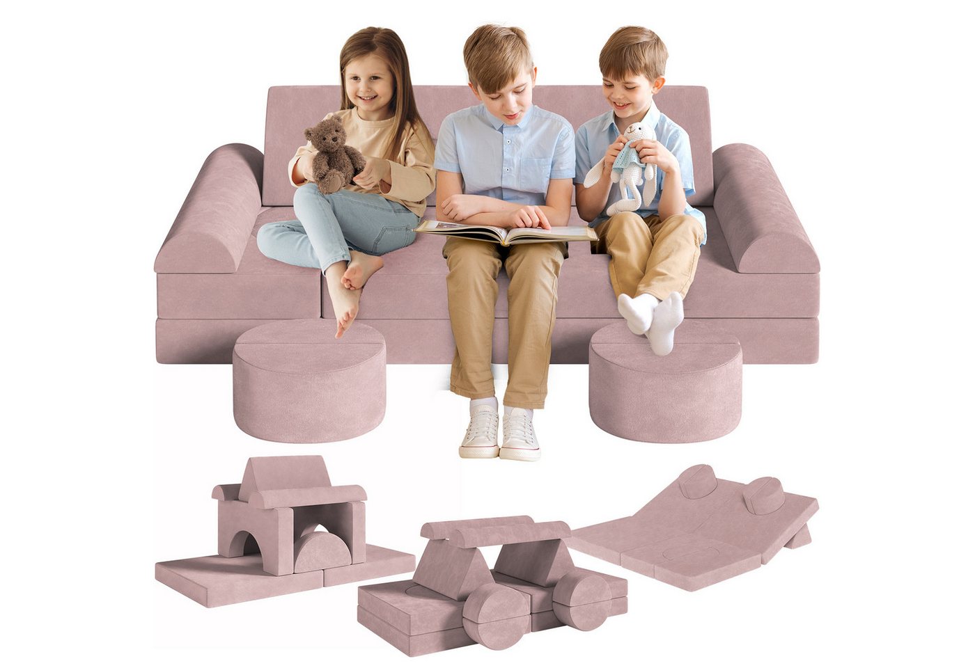 TLGREEN Kindersofa mit 15PCS Modul, Modulare Kinderspielcouch, Spielsofa für Kinder & Kindersessel, Multifunktional und leicht zu reinigen TLGREEN Kindersofa mit 15PCS Modul, Modulare Kinderspielcouch, Spielsofa für Kinder & Kindersessel, Multifunktional und leicht zu reinigen von TLGREEN