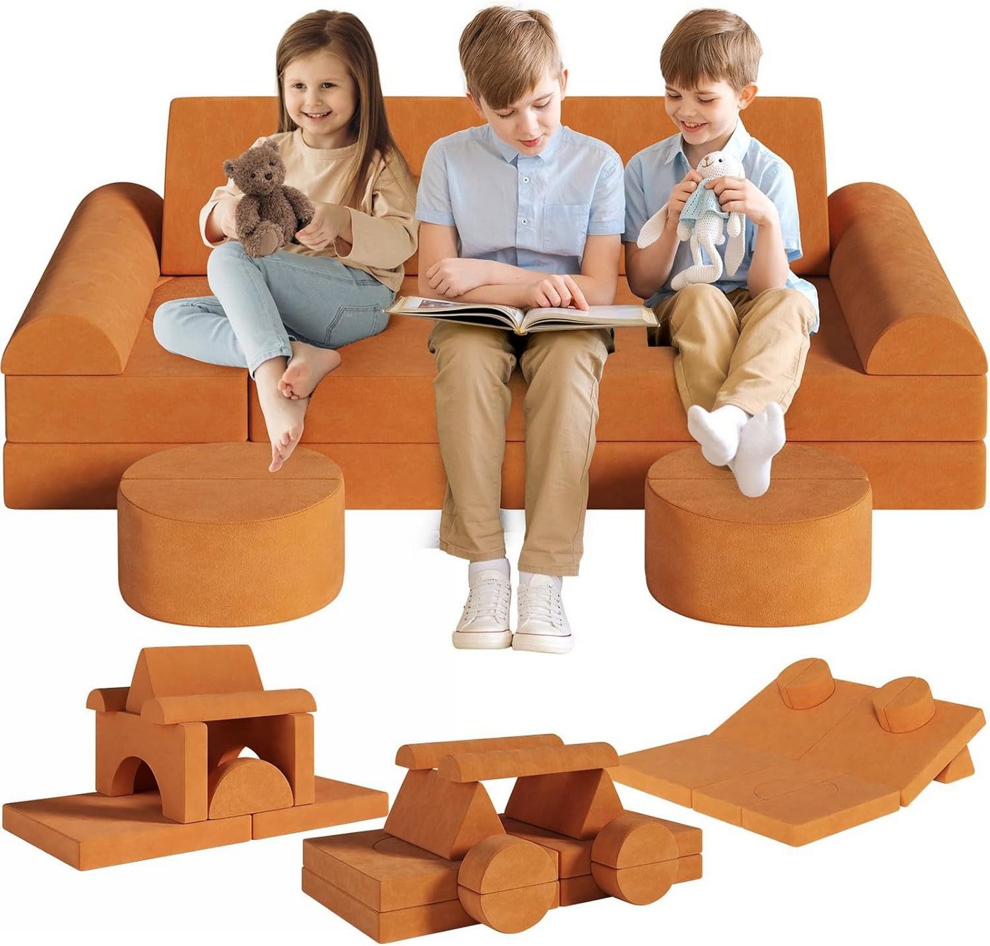 TLGREEN Kindersofa mit 15PCS Modul, Modulare Kinderspielcouch, Spielsofa für Kinder & Kindersessel, Multifunktional und leicht zu reinigen TLGREEN Kindersofa mit 15PCS Modul, Modulare Kinderspielcouch, Spielsofa für Kinder & Kindersessel, Multifunktional und leicht zu reinigen von TLGREEN