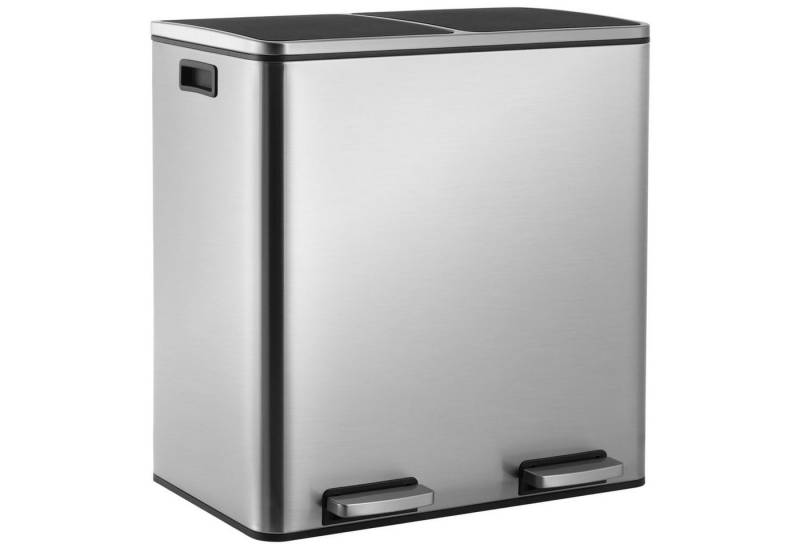 TLGREEN Mülleimer mit 2 Fächern, Abnehmbarer Innenlauf, Küchen Mülltrennsystem, 2x 30L, Pedal, Anti Fingerabdruck von TLGREEN