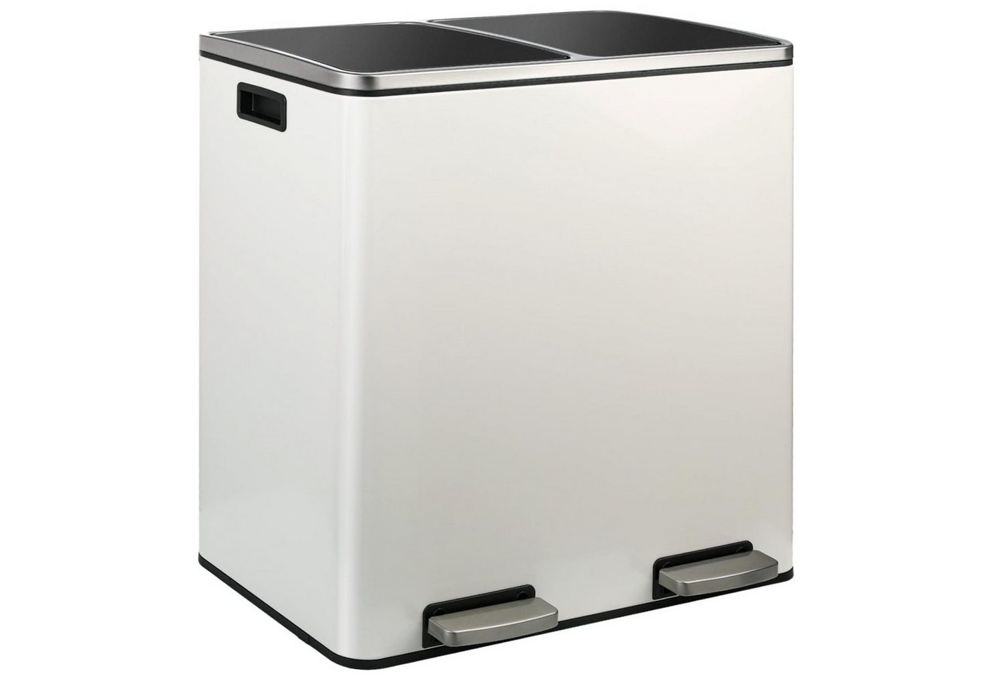 TLGREEN Mülleimer mit 2 Fächern, Abnehmbarer Innenlauf, Küchen Mülltrennsystem, 2x 30L, Pedal, Anti Fingerabdruck von TLGREEN