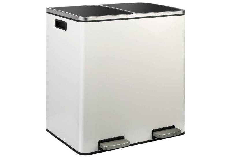 TLGREEN Mülleimer mit 2 Fächern, Abnehmbarer Innenlauf, Küchen Mülltrennsystem, 2x 30L, Pedal, Anti Fingerabdruck von TLGREEN