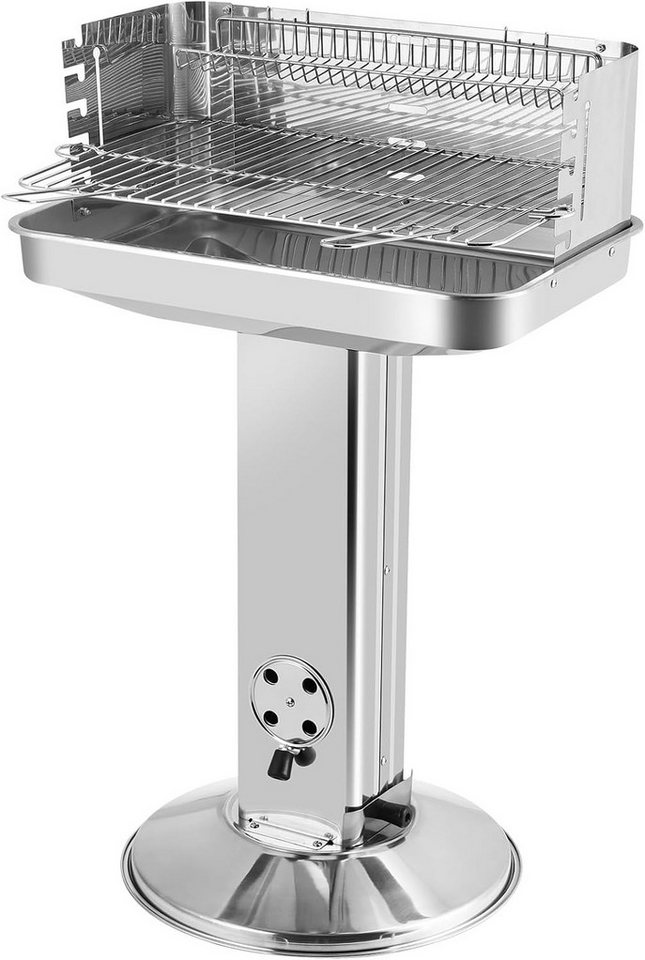 TLGREEN Standgrill Säulengrill aus Edelstahl, Holzkohlegrill, BBQ-Grill für Camping, 5-fach höhenverstellbarem Grillrost, 57*38*89.5cm TLGREEN Standgrill Säulengrill aus Edelstahl, Holzkohlegrill, BBQ-Grill für Camping, 5-fach höhenverstellbarem Grillrost, 57*38*89.5cm von TLGREEN