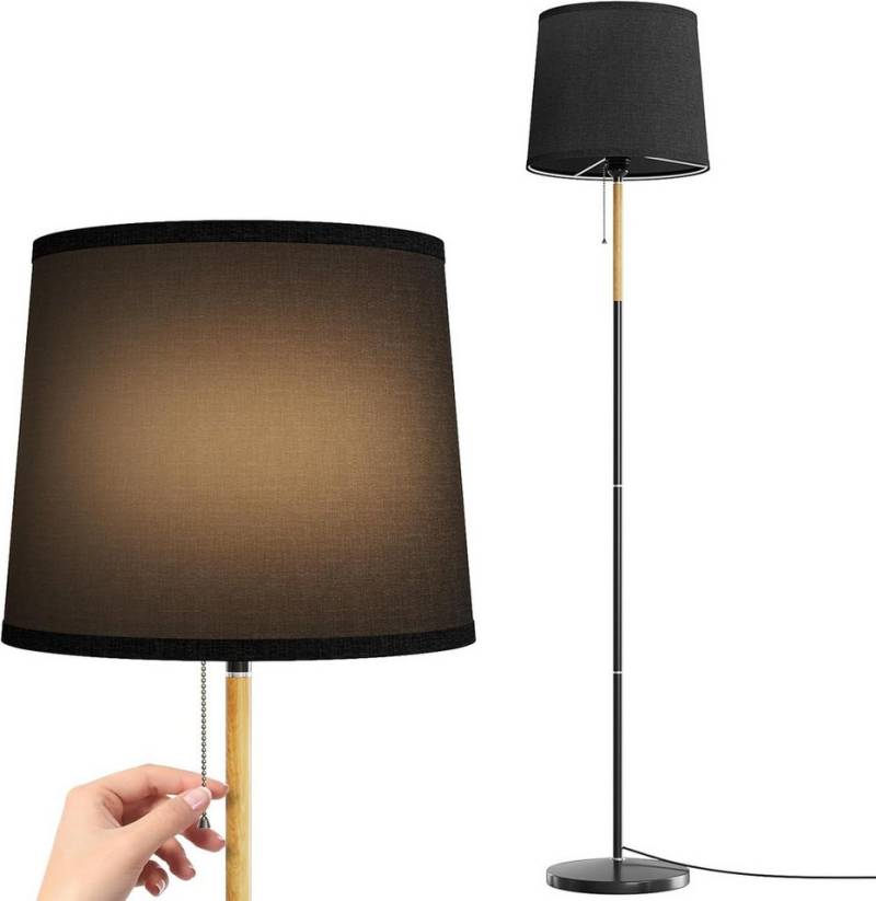 TLGREEN Stehlampe LED Stehleuchte, Wohnzimmerlampe, E27 Lampensockel, Max. 60W, ohne Leuchtmittel, 170cm Höhe für Wohnzimmer, Schlafzimmer, Arbeitszimmer, Stehlampe Leinen Lampenschirm von TLGREEN