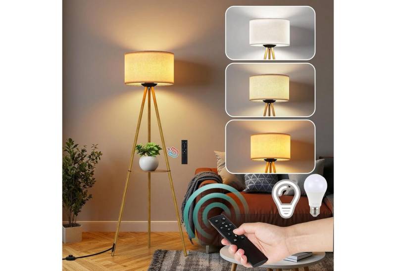 TLGREEN Stehlampe Dimmbar mit Fernbedienung & Ablage, 3 Farbtemperaturen, Timer & Memory Funktion, Stabiles Dreibein Design, Für Wohnzimmer, Schlafzimmer, Büro, E27 Fassung TLGREEN Stehlampe Dimmbar mit Fernbedienung & Ablage, 3 Farbtemperaturen, Timer & Memory Funktion, Stabiles Dreibein Design, Für Wohnzimmer, Schlafzimmer, Büro, E27 Fassung von TLGREEN