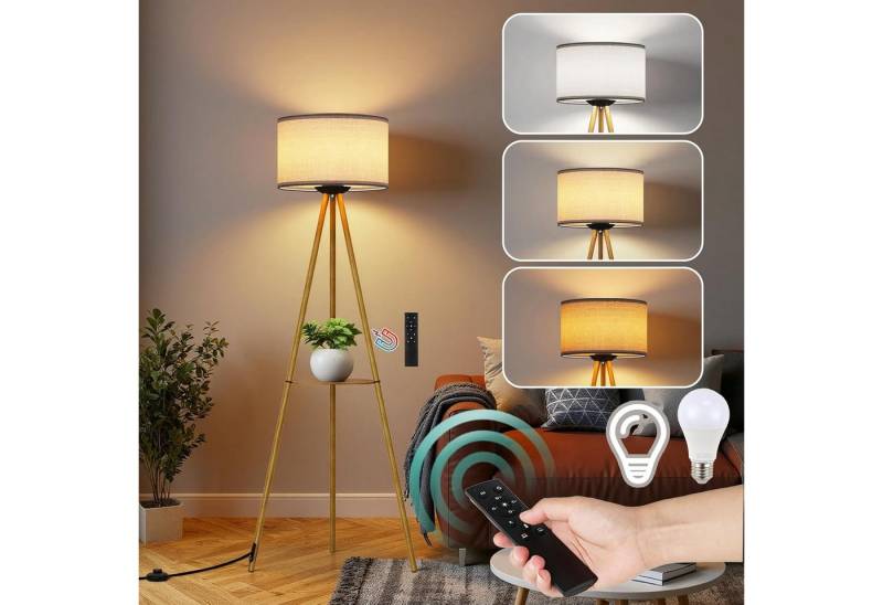 TLGREEN Stehlampe Dimmbar mit Fernbedienung & Ablage, 3 Farbtemperaturen, Timer & Memory Funktion, Stabiles Dreibein Design, Für Wohnzimmer, Schlafzimmer, Büro, E27 Fassung TLGREEN Stehlampe Dimmbar mit Fernbedienung & Ablage, 3 Farbtemperaturen, Timer & Memory Funktion, Stabiles Dreibein Design, Für Wohnzimmer, Schlafzimmer, Büro, E27 Fassung von TLGREEN