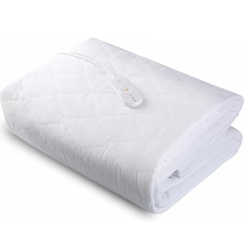 Wärmeunterbett 187 X 90 cm, wasserdichte Heizdecke mit 9 Hours Abschaltautomatik und Überhitzungsschutz, 3 Temperaturstufen, Waschbar Wärme-Unterbett, Weich und atmungsaktiv, Matratzenschoner von TLGREEN