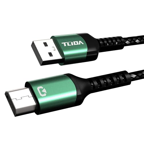 Micro USB Cable 3.3ft Fast Charging USB 2.0 3.1A & 480Mbps Data Sync Nylon Braided for Samsung Galaxy A15/A25/A35/A54 Moto G Android Tablets Playstation 4 Controller von TLIDA