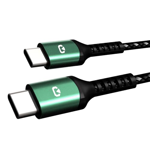 TLIDA USB C auf USB C Kabel 3.3ft USB 3.0 66W PD Fast Charging & 480Mbps Datentransfer 3A Nylon Braided for MacBook Pro 2024 Galaxy S24 Ultra Google Pixel 9 Steam Deck(grün) von TLIDA
