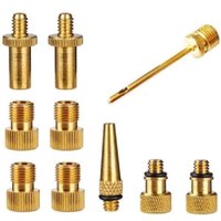 10 Stück Inflator Pump Düsen Kit Presta Schrader Ventil Rohr Fahrrad Adapter für Road & Fixie Reifen Pumpe von TLILY