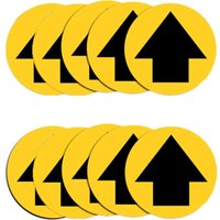 10 Stück Social Distancing Indicator Sign Bodenaufkleber für Warteschlangenführung, Apotheke, Bank, Schule, Einkaufszentrum von TLILY