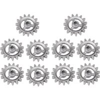 10-Teilige Teile für Grill Rahmen Getriebe WäRme BestäNdiges ZubehöR Automatisch Drehbares Mini Hardware Rad Aluminium von TLILY