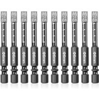 10-teiliges Diamantbohrer-Set, 6 mm, Trockenbohrkronen-Set für Keramik, Fliesen, Glas, Marmor, Ziegel, Stein 10-teiliges Diamantbohrer-Set, 6 mm, Trockenbohrkronen-Set für Keramik, Fliesen, Glas, Marmor, Ziegel, Stein von TLILY
