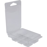 100 Packungen Wax Melt Clamshells Formen Quadrat, 6 Hohl Raum Klarer Plastik WüRfel Tray für Kerzen Herstellung und Seife von TLILY