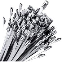 Tlily - 100 StüCke Maschendraht Zaunbinder, Selbstsichernde Mehrzweck Edelstahl Kabelbinder für Den Zaun Von HaustierkäFigen im Freien Tlily - 100 StüCke Maschendraht Zaunbinder, Selbstsichernde Mehrzweck Edelstahl Kabelbinder für Den Zaun Von HaustierkäFigen im Freien von TLILY