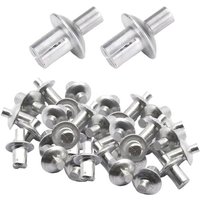 Tlily - 100 Stück Aluminiumlegierungs-Antriebsnieten Hammerantrieb-Erweiterungsaluminium-Nagelkopf-Piercing-Niete Gipskarton-Erweiterungsnägel von TLILY