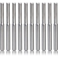 Tlily - 10Pcs 2 Flöte Cnc Router Bits 3,175 Mm Gerade Slot Wolfram Stahl Fräser für Holz Kunststoff von TLILY