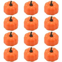 12 Sets Halloween Dekoration Party Atmosphäre Layout led elektronische Kerzenlicht Simulation leuchtende Kürbislaterne, a von TLILY