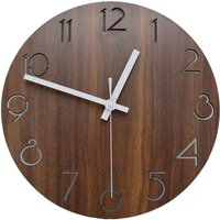 12 Zoll Vintage arabische Ziffern Design rustikalen Landhausstil toskanischen Stil dekorative runde Wanduhr aus Holz von TLILY
